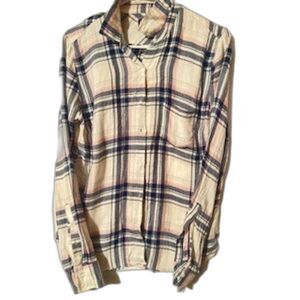 UNTUCKit blue and pink flannel shirt size 6